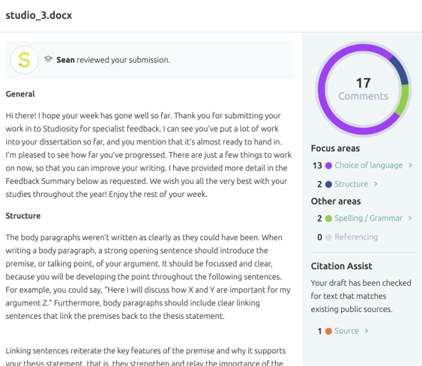 Citation Assist how early, personal support can help